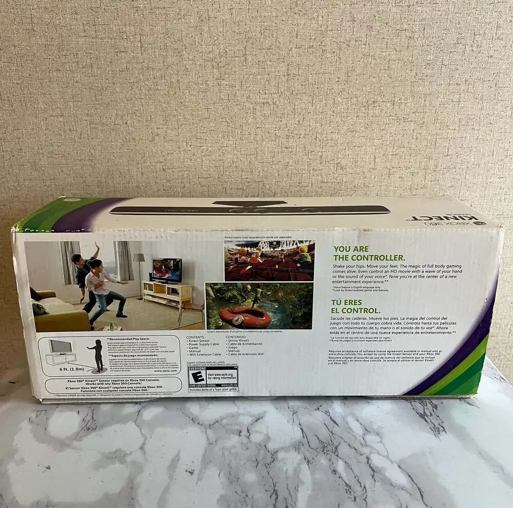 Microsoft Xbox 360 Kinect Sensor with Kinect Adventures Game
